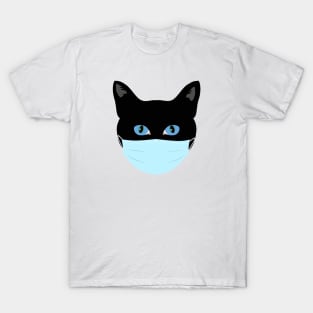 Black Cat Santa Mask 2020 T-Shirt